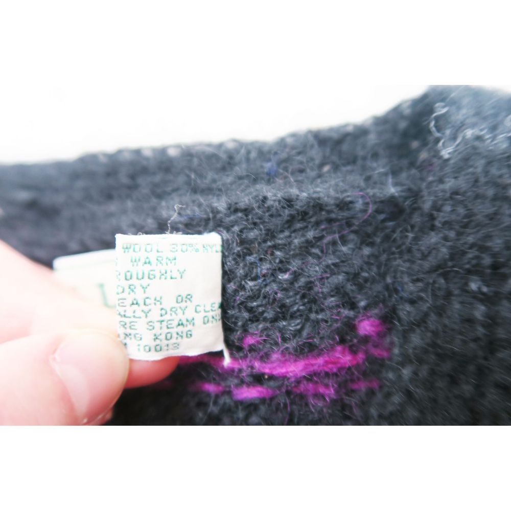 Vintage LL Bean Fair Isle Knit Mohair Wool Sweater - Picture 6 of 8